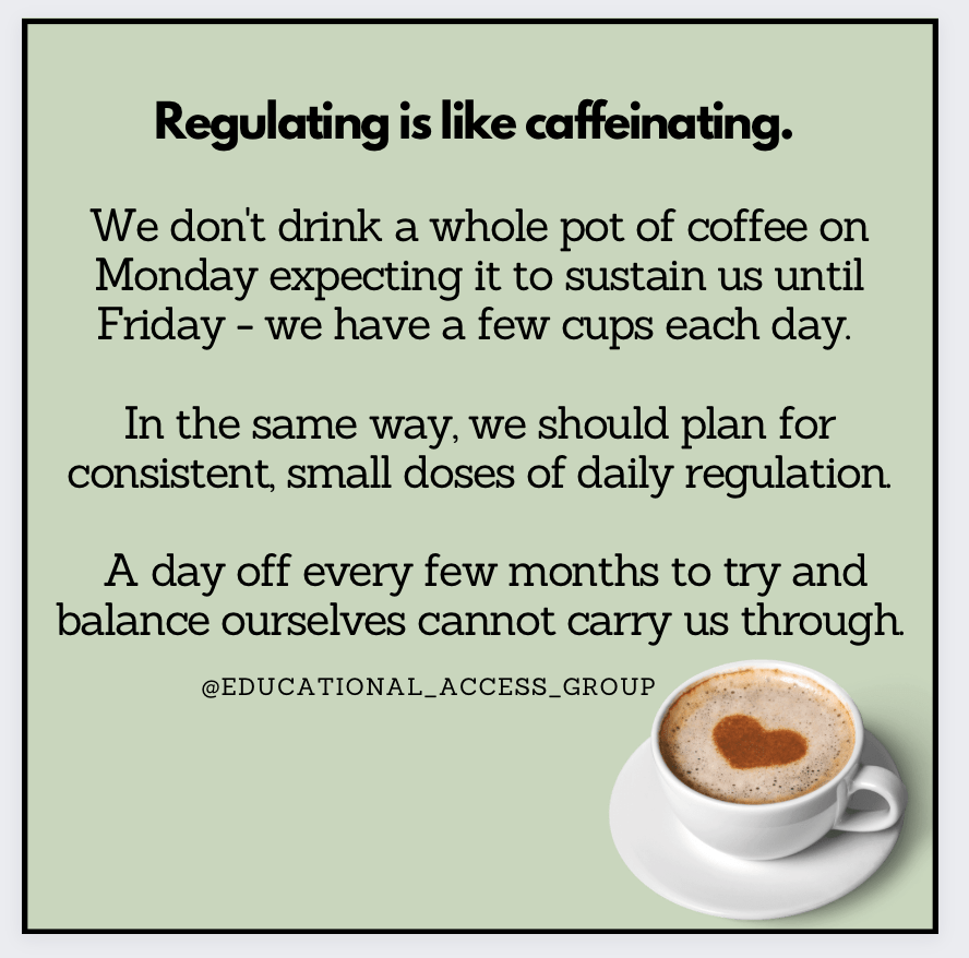 Regulating is like Caffeinating…